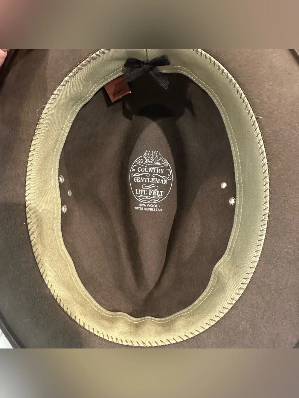 Country Gentleman Dickens Brown Wool Felt Fedora Hat Water Repellent Mens Size L